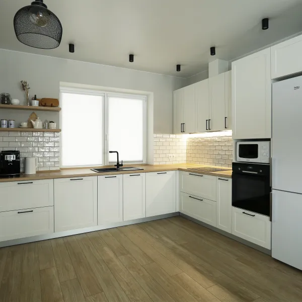 Светлая кухня с классическими фасадами — заказать в Минске