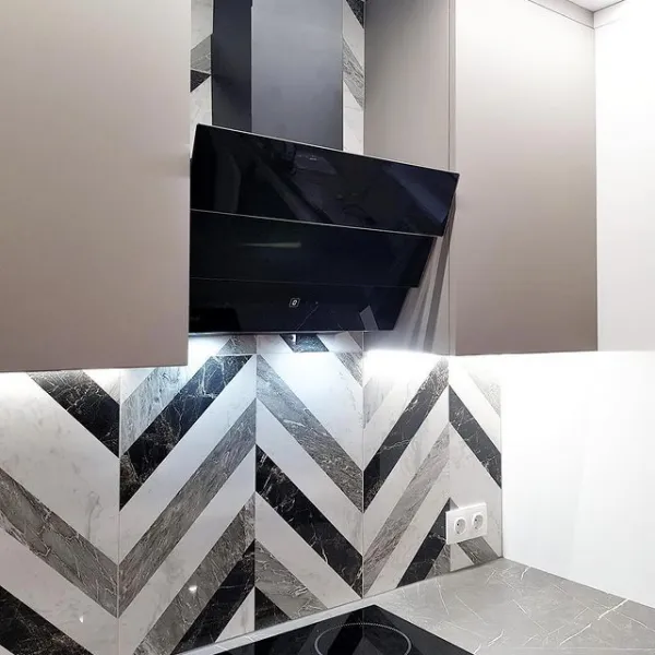 Угловая кухня в комбинированном стиле — заказать в Минске